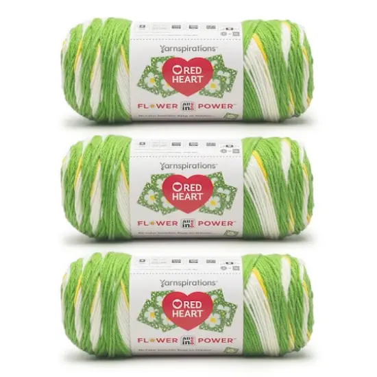 3 Pack Red Heart&reg; All In One Flower Power&trade; Yarn Flower Field {1}