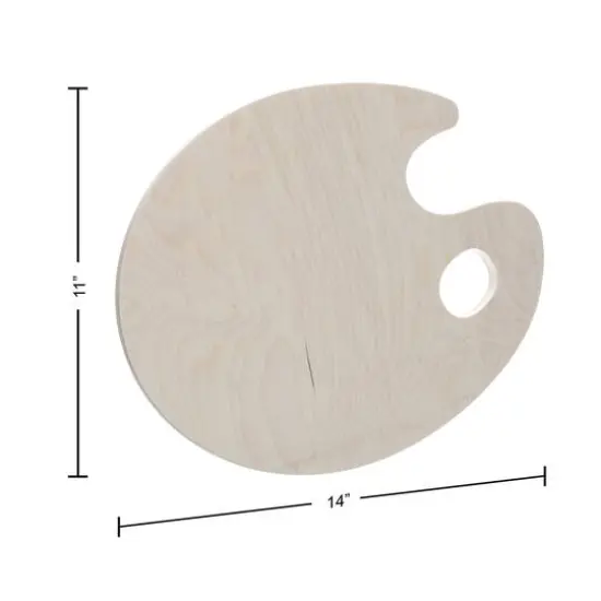 Good Wood by Leisure Arts 14" Birchwood Painter's Palette {4}