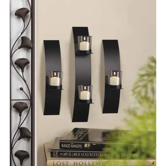 14" Contemporary Candle Wall Sconce, 3ct. {3}