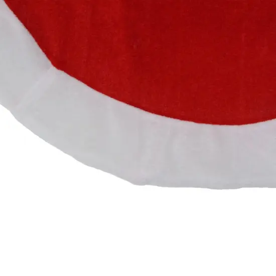 26" Red & White Velveteen Tree Skirt {3}