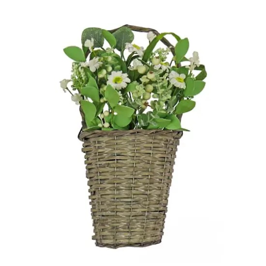 18" Daisies & Berries Spring Wall Basket {1}