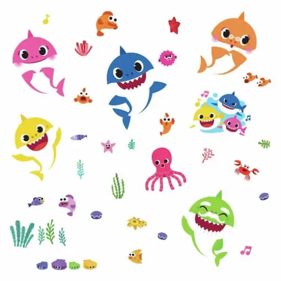 RoomMates Baby Shark Peel & Stick Wall Decals {5}