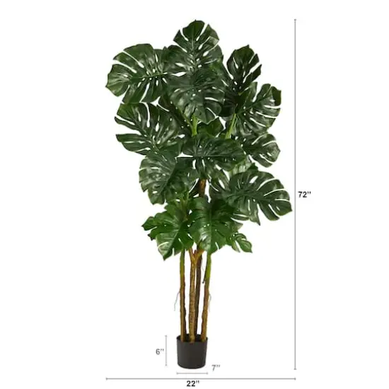 6ft. Potted Monstera Artificial Tree {3}
