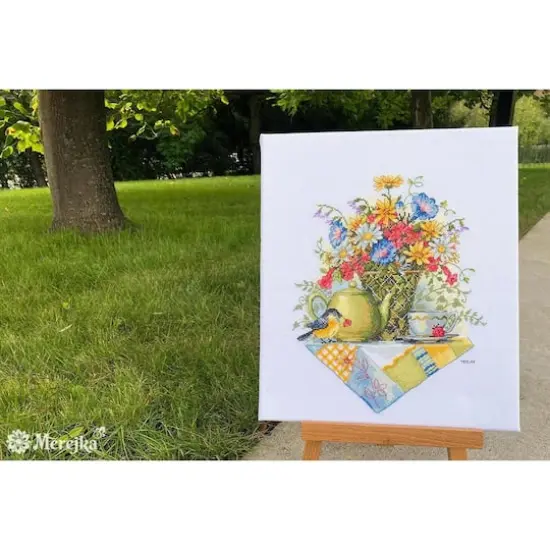 Merejka Wildflower Tea Counted Cross Stitch Kit {4}