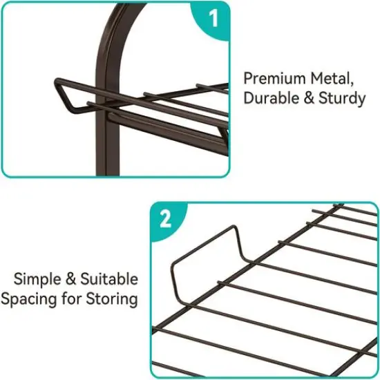 NEX&trade; 31" Bronze Freestanding 5-Tier Water Bottle Organizer {5}