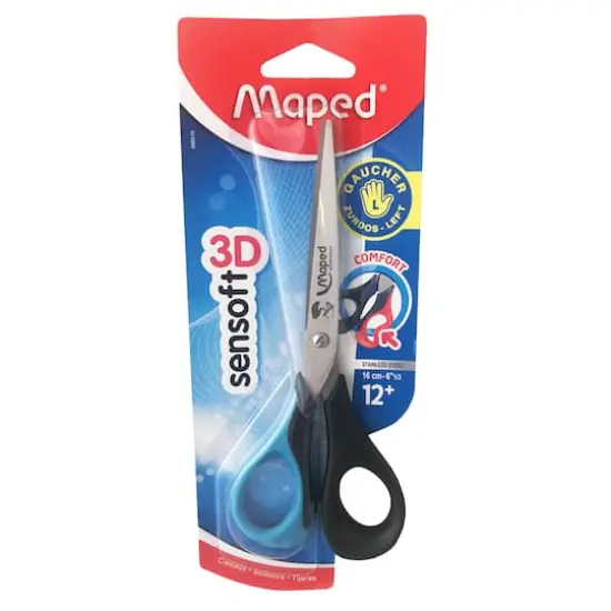 Maped&reg; 6" Sensoft Lefty Scissors with Flexible Handles, 6ct. {3}