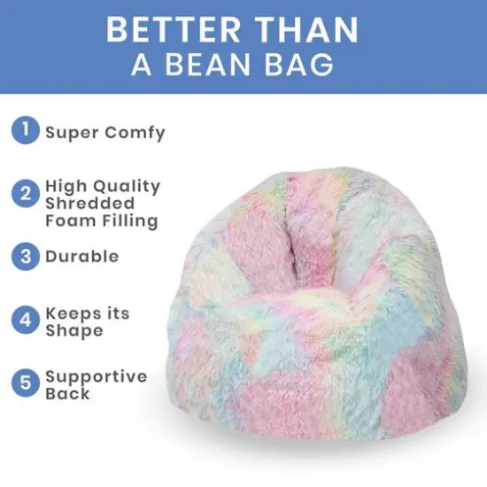 Delta Children 21" Cozee Fluffy Chair Tie Dye {5}