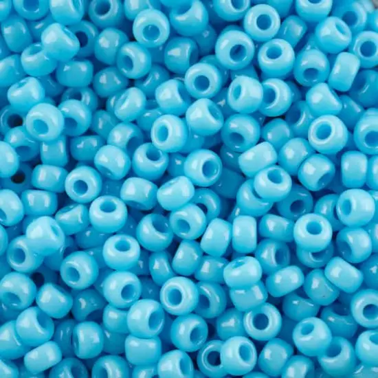 John Bead 8/0 Miyuki Glass Seed Beads, 12g Light Blue Opaque {1}