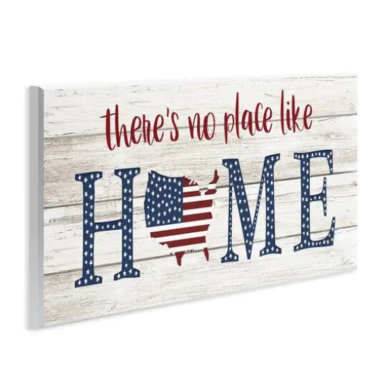 Stupell Industries Patriotic There's No Place Like Home Phrase Americana Wall Plaque Art {4}