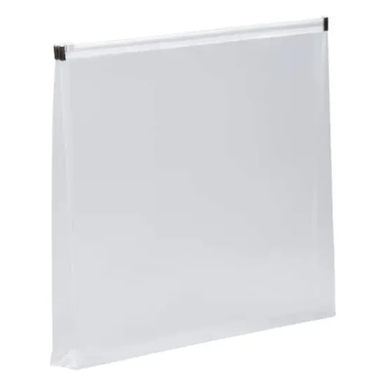 JAM Paper 9.75" x 13" Zip Closure Letter Booklet Plastic Envelopes, 12ct. Clear {4}