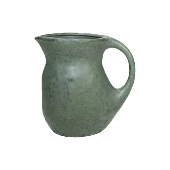 Hello Honey&reg; 9" Matte Teal Round Stoneware Pitcher {3}