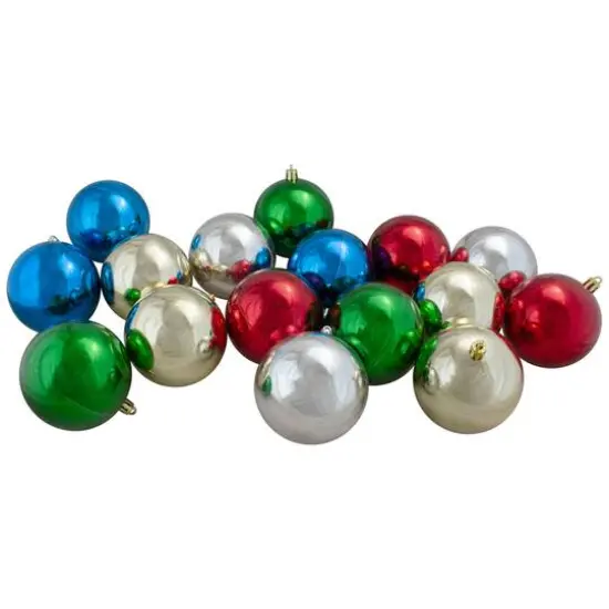 60ct Multicolor Shiny & Matte Shatterproof Ball Ornaments {4}