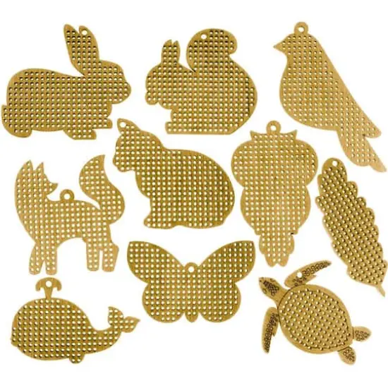 Wonderland Crafts 20 Piece Woodland Creatures Wooden Embroidery Blanks {3}