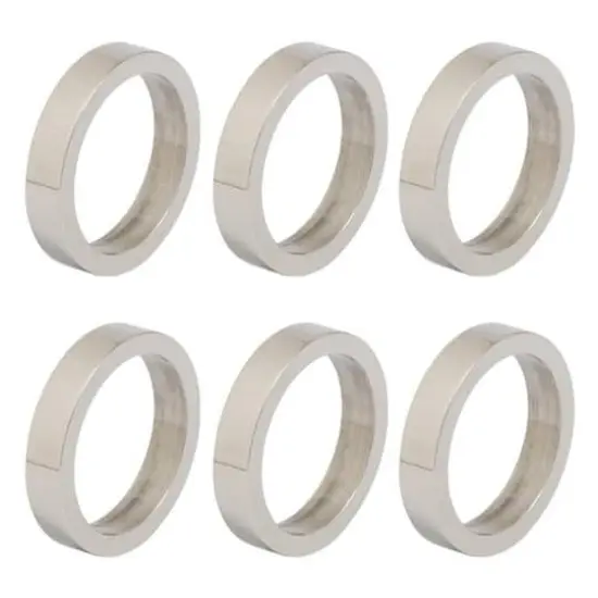 DII&reg; Silver Circle Napkin Rings, 6ct. {1}