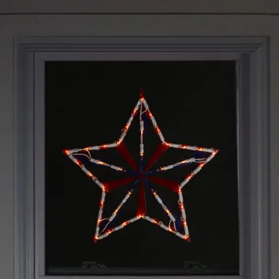 14" July 4th Star Window Silhouette Decoration {4}