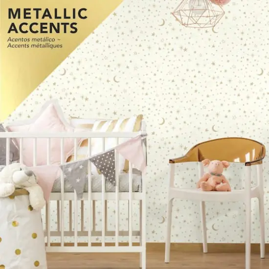 RoomMates Gold Twinkle Little Star Peel & Stick Wallpaper {6}