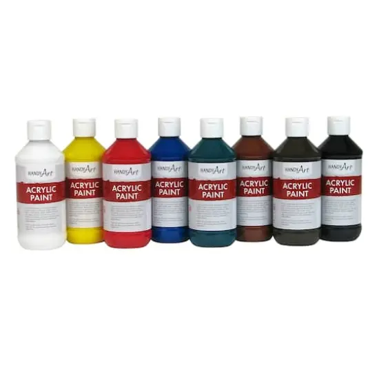 Handy Art&reg; 8oz. Primary Acrylic Paint, 8ct. {1}