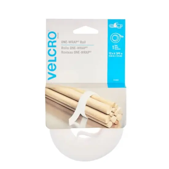 VELCRO&reg; Brand ONE-WRAP&reg; White Roll, 12ft. {1}