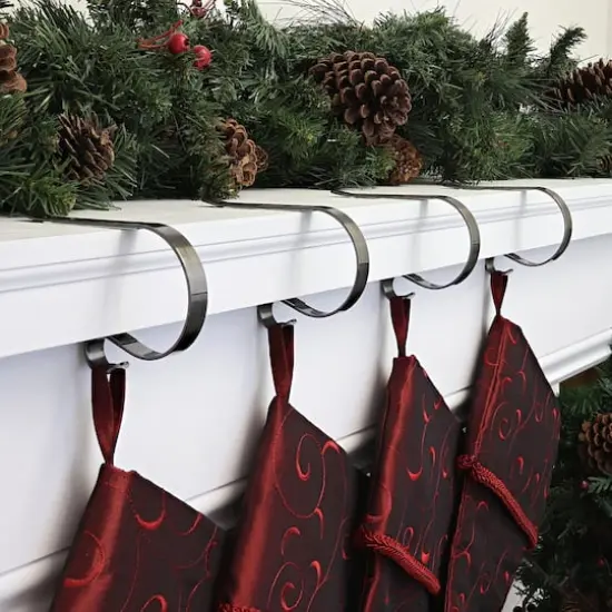 Original MantleClip&reg; Antique Brass Stocking Holders, 4ct. {3}