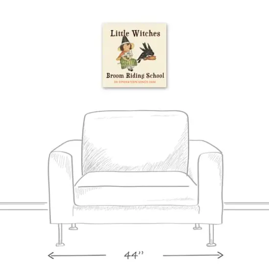 Little Witches Broom Riding School 16" x 16" Canvas Wall Art {4}