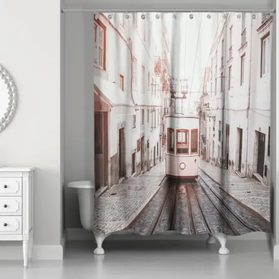 Lisbon Trolley 71" x 74" Shower Curtain {3}