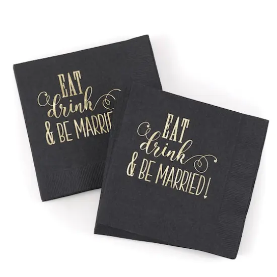 Hortense B. Hewitt Co. Eat, Drink, Be Married Napkin {1}