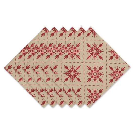 DII&reg; Scandinavian Snowflakes Printed Napkin Set, 6ct. {1}