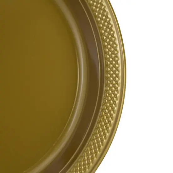 JAM Paper 7" Plastic Party Plates, 20ct. Gold {4}