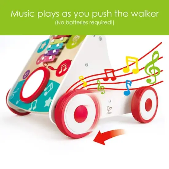 Hape My First Musical Walker Wooden Push & Pull Learning Walker {4}