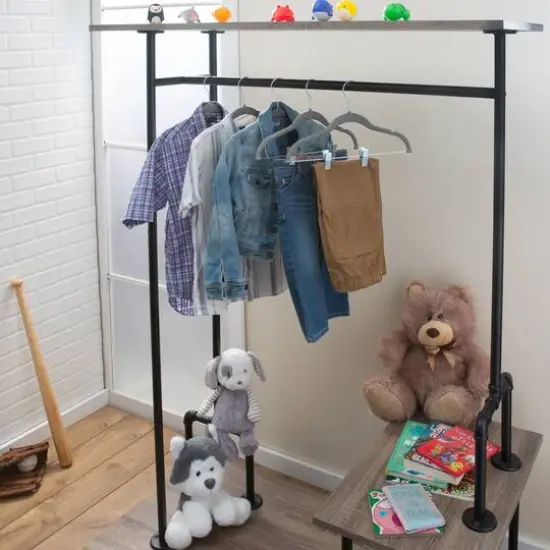 Simplify Children's Gray Velvet Hangers, 6ct. {6}