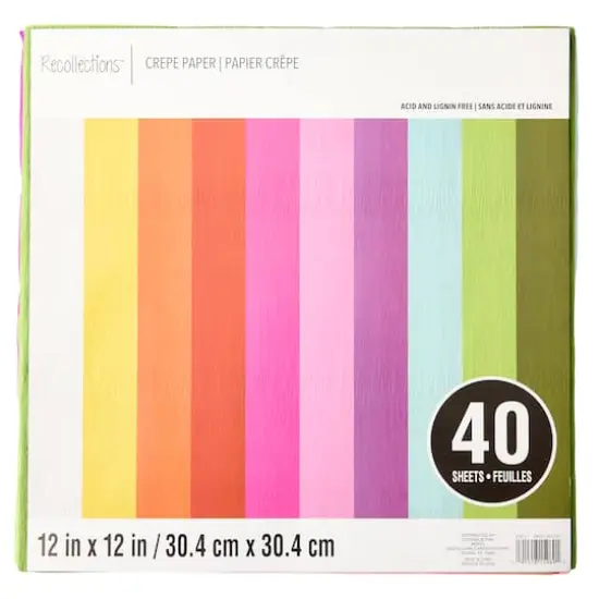 Fiesta 12" x 12" Crepe Paper by Recollections&trade;, 40 Sheets {1}