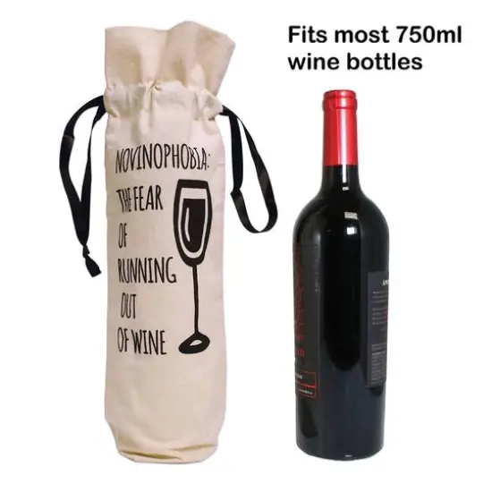 Personality Case&trade; Novinophobia Canvas Wine Bag {6}