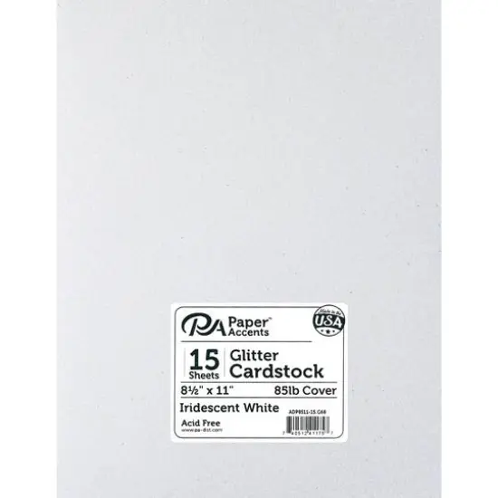 PA Paper™ Accents Glitter 8.5" x 11" Cardstock, 15 Sheets Magenta {2}