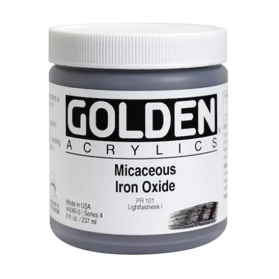 Golden&reg; Heavy Body Iridescent Acrylics 8oz. Micaceous Iron Oxide {1}
