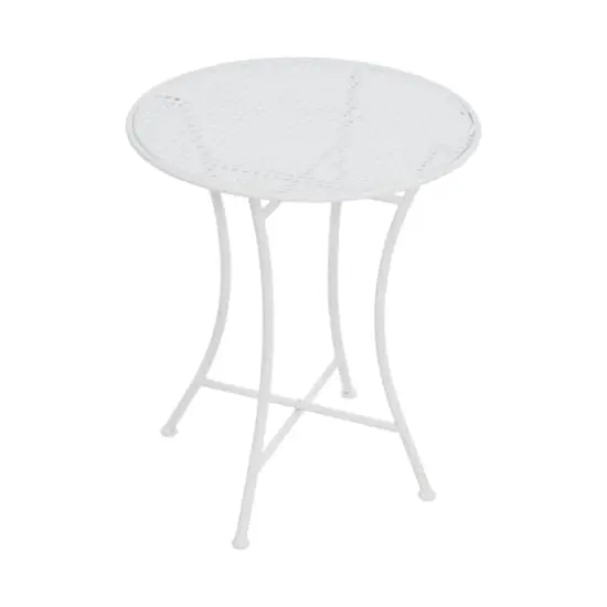 Hello Honey&reg; Metal Cane Outdoor Bistro Patio Set White {5}