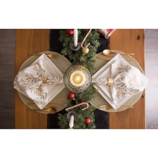 DII&reg; Metallic Holly Leaves Napkins, 6ct. {3}