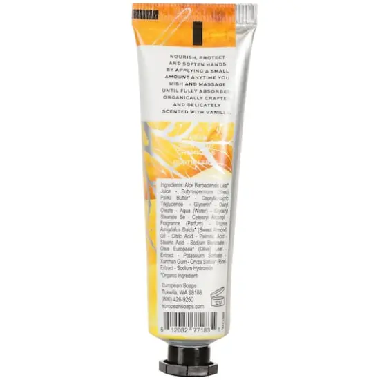 European Soaps Terravita Organic Hand Cream, 30mL Vanilla {4}