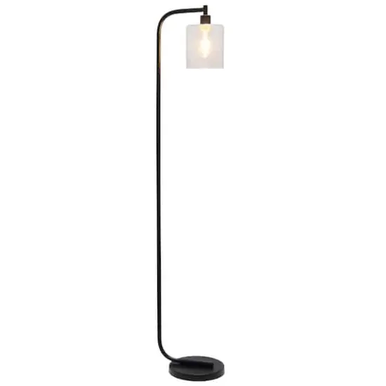 Simple Designs 63" Antique-Style Iron Lantern Floor Lamp Black {3}