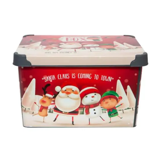 Simplify Santa Clause is Coming to Town Storage Tote Bin {5}