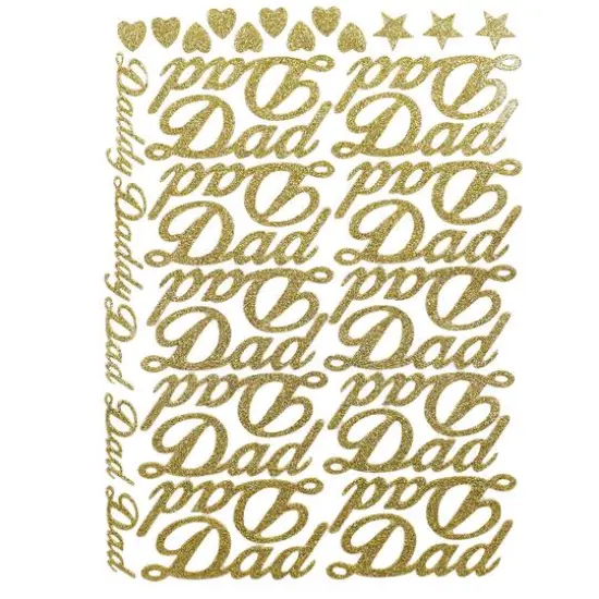 JAM Paper Dad Gold Standard Script Stickers {1}