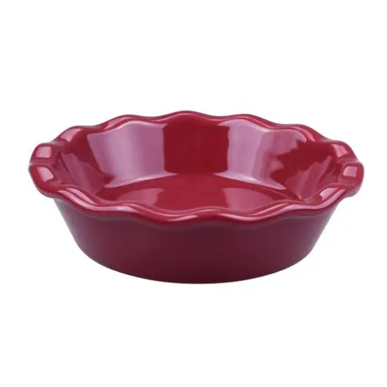 6" Mini Burgundy Ceramic Pie Plate by Makery&trade; {1}