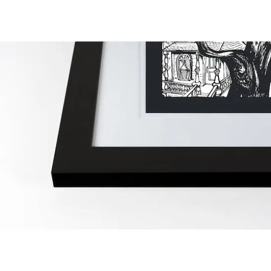 Haunted House Halloween Print in Black Frame {3}