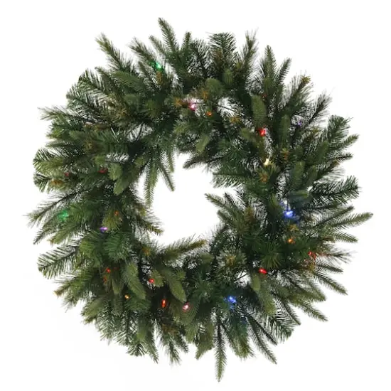 36" Multicolor Dura-Lit&reg; LED Cashmere Wreath {1}