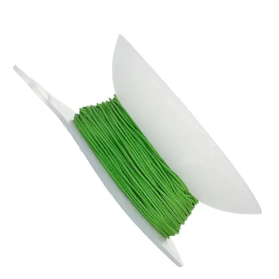 John Bead Lovely Knots 1mm Asian Knotting Cord with Bobbin, 50yd. Olive {3}