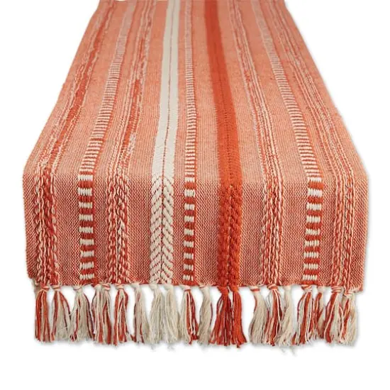DII&reg; 108" Braided Stripe Table Runner Vintage Red {1}