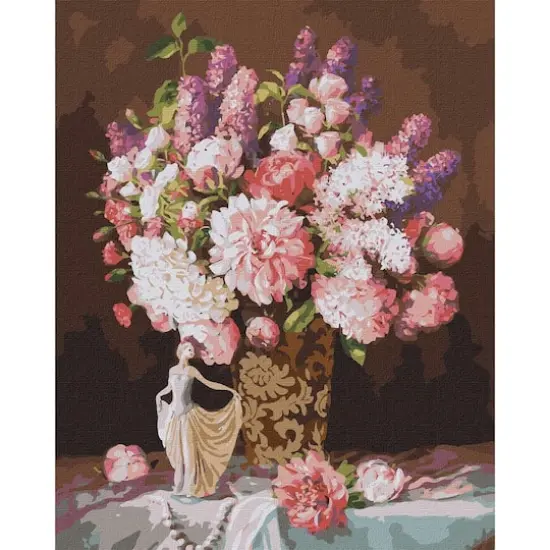 Still Life with a Statuette of a Ballerina Painting by Numbers Kit {1}