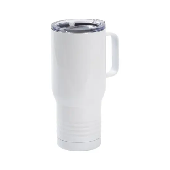 Craft Express 22oz. White Stainless Steel Tumbler with Ringneck Grip & Handle, 4ct. {3}