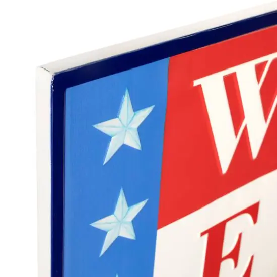 40" Americana Welcome Metal Wall Sign {6}