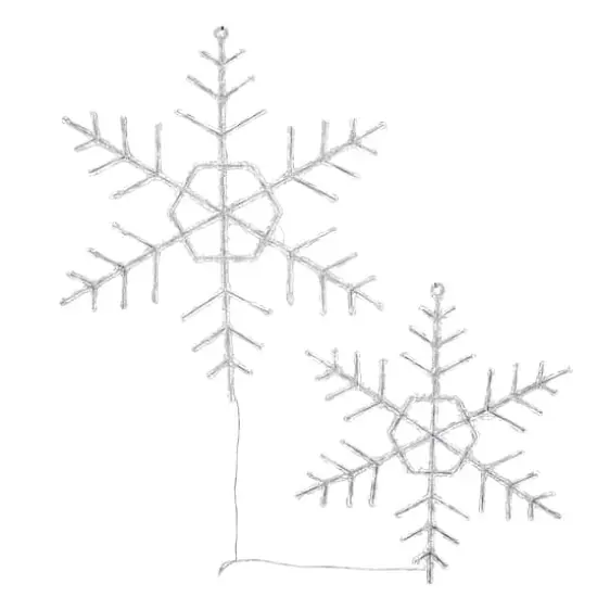 Ice Crystal Snowflake Set with 200 Cool White Micro UL LED Lights {7}