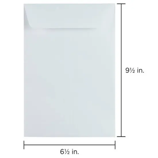 JAM Paper 6.5" x 9.5" White Open End Catalog Commercial Envelopes {4}